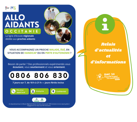 ALLO AIDANTS OCCITANIE : UNE NOUVELLE LIGNE D'ÉCOUTE RÉGIONALE DÉDIÉE AUX PROCHES AIDANTS