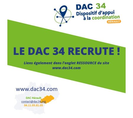 [DAC 34  Recrute] - 2 Offres d'emplois à pourvoir ! 🔎