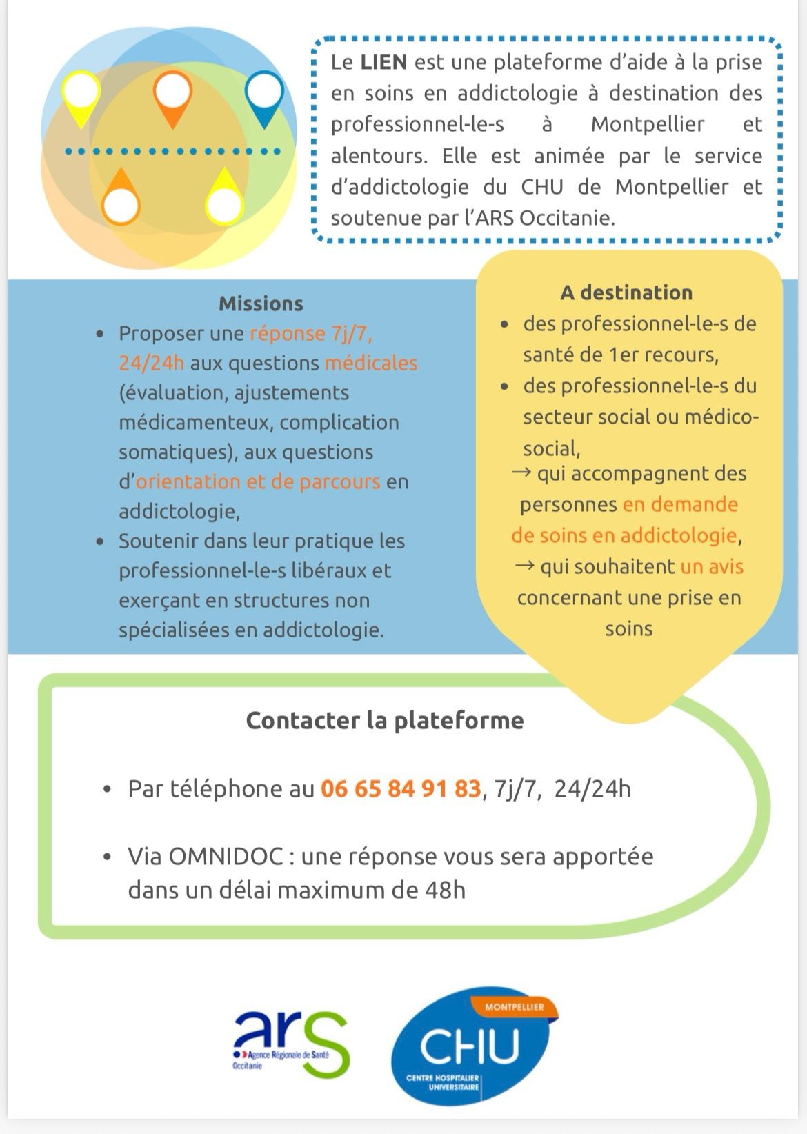 Le Lien - plateforme d'aide à la prise en soins en addictologie
