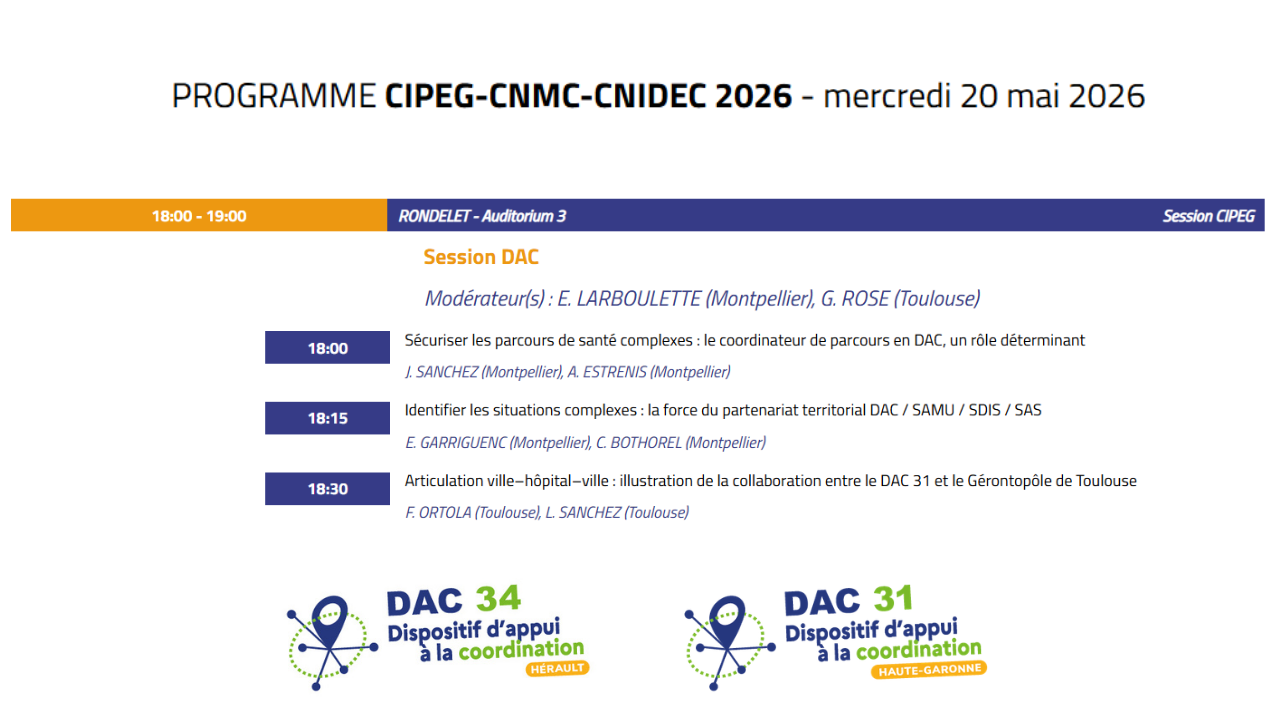 Intervention DAC 34 et DAC 31 au CIPEG 2026